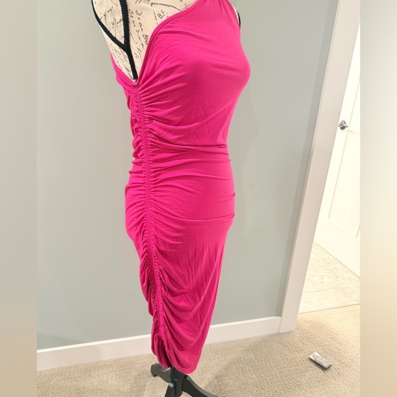 A New Day Fuchsia One-Shoulder Dress. Size Small. NWT. - Picture 3 of 4
